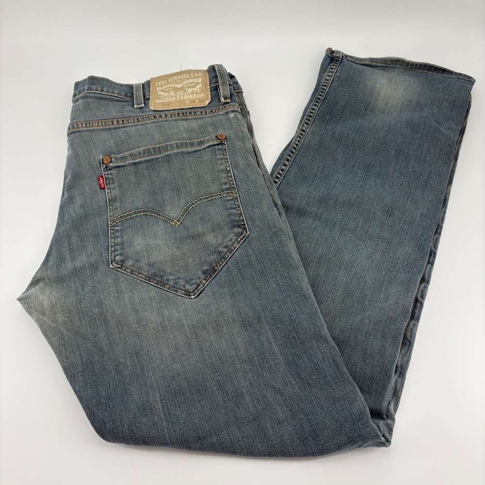 Levi's‎ Men's Blue Denim Jeans Distressed Size 38W x 34L